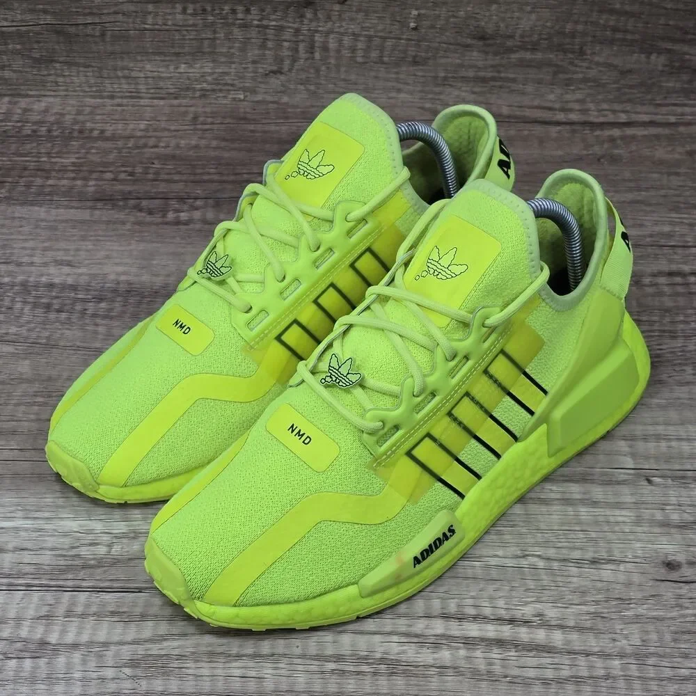 Adidas NMD R1 V2 Men's Size 8.5 Women's Sz 9.5 Solar Yellow Running Shoes H02654
